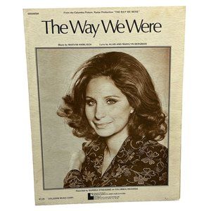The Way We Were Barbra Streisand Vintage Piano Sheet Music 1973 Marvin Hamlisch